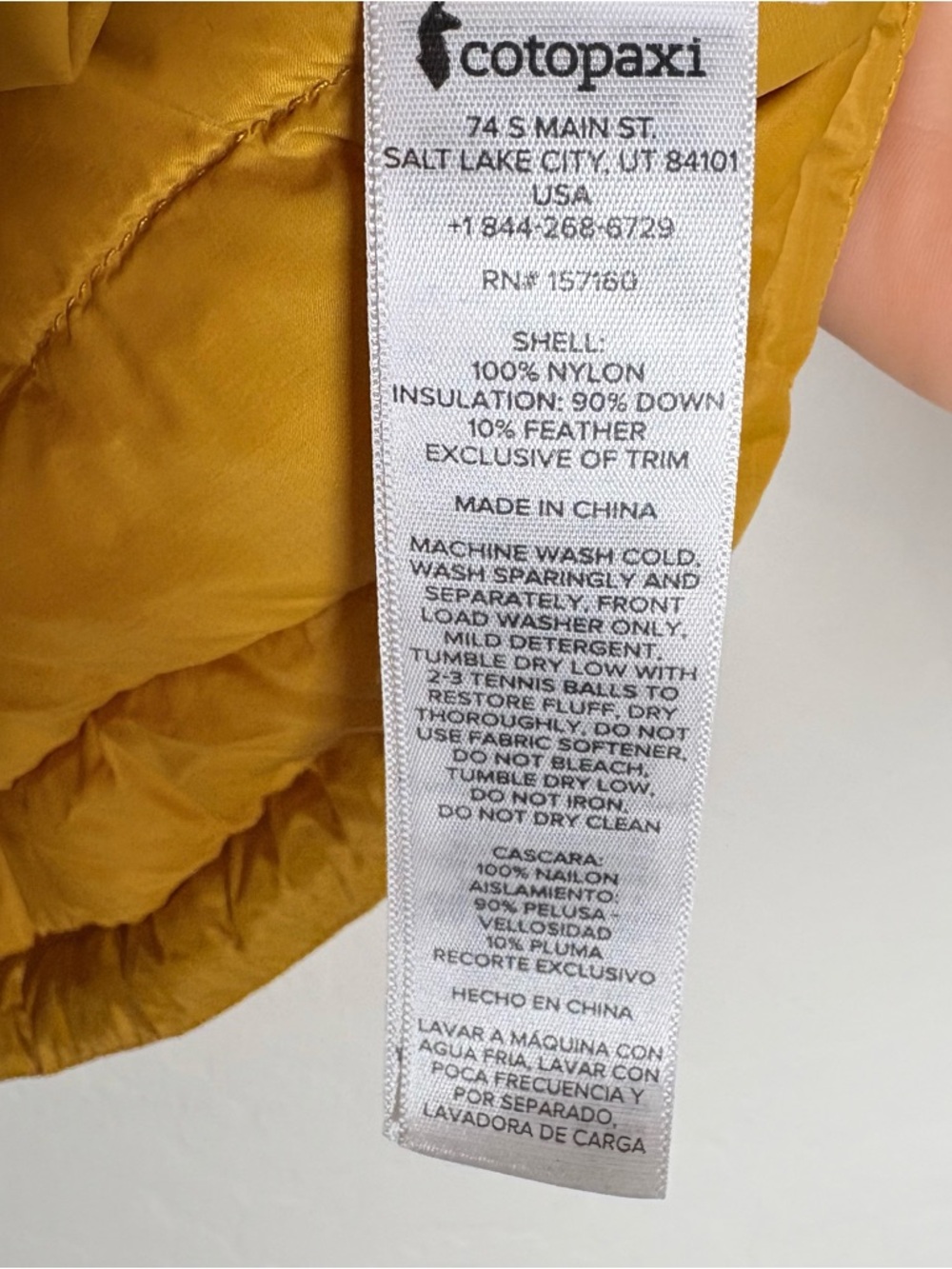 Cotopaxi Fuego Down Vest Size XS Amber Colorblock Puffer Gorpcore Outdoor - Picture 10 of 13